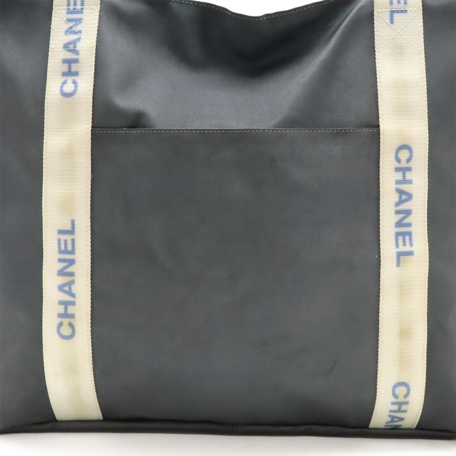 CHANEL シャネル スポーツライン ロゴ トートバッグ ラージトート ショルダーバッグ 肩掛け ナイロン グレー ホワイト | CHANEL | 07