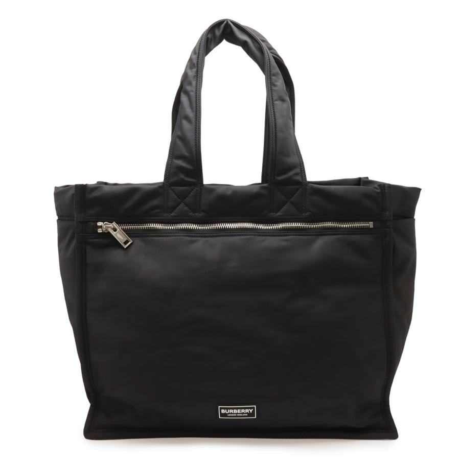 BURBERRY バーバリー トートバッグ ラージトート ショルダーバッグ トラベルバッグ 旅行カバン ナイロン レザー ブラック 黒 | BURBERRY