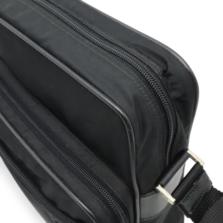 PRADA プラダ ショルダーバッグ メッセンジャーバッグ 斜め掛け ナイロン レザー NERO 黒 ブラック シルバー金具 海外免税店購入品 | PRADA | 06