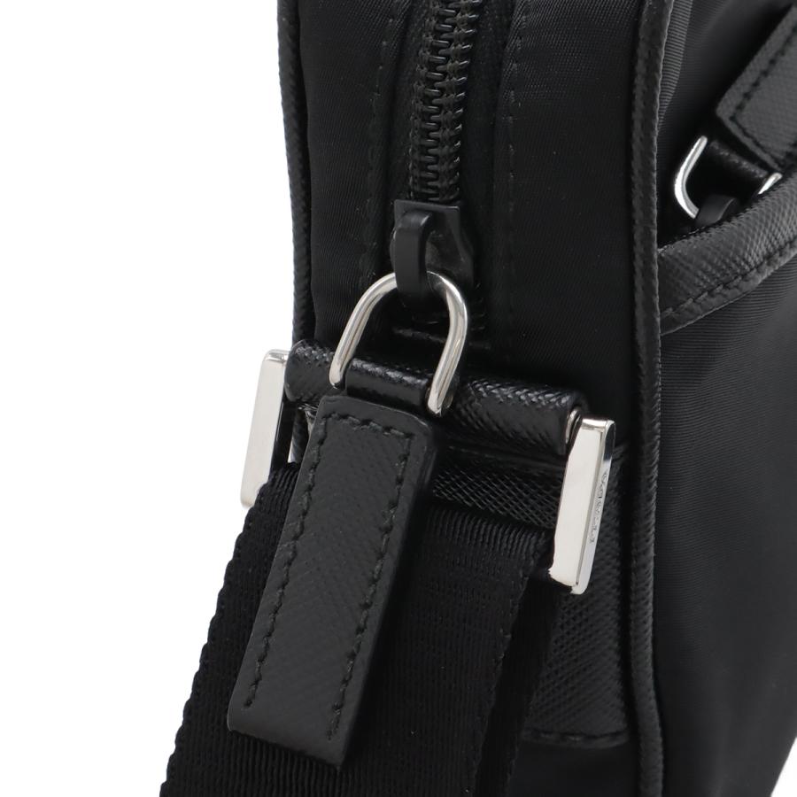 PRADA プラダ TESSUTO+SAFFIAN トライアングルロゴ ショルダーバッグ 斜め掛け ナイロン レザー NERO ブラック 黒 シルバー金具 2VH144 | PRADA | 03