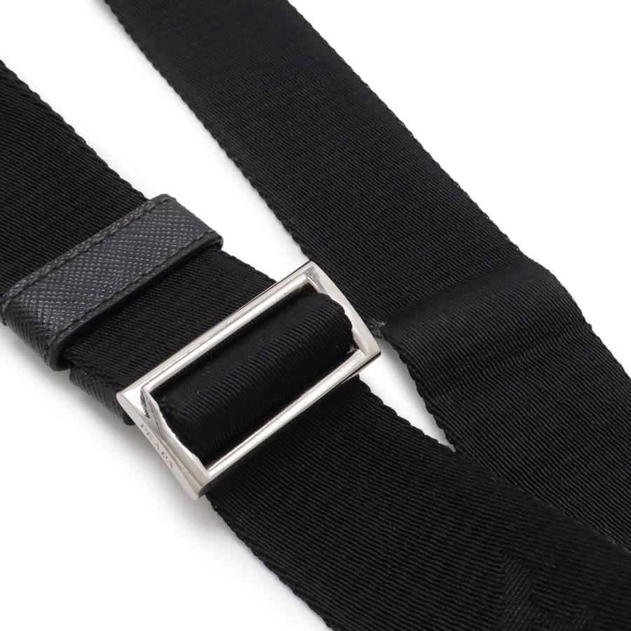 PRADA プラダ TESSUTO+SAFFIAN トライアングルロゴ ショルダーバッグ 斜め掛け ナイロン レザー NERO ブラック 黒 シルバー金具 2VH144 | PRADA | 04