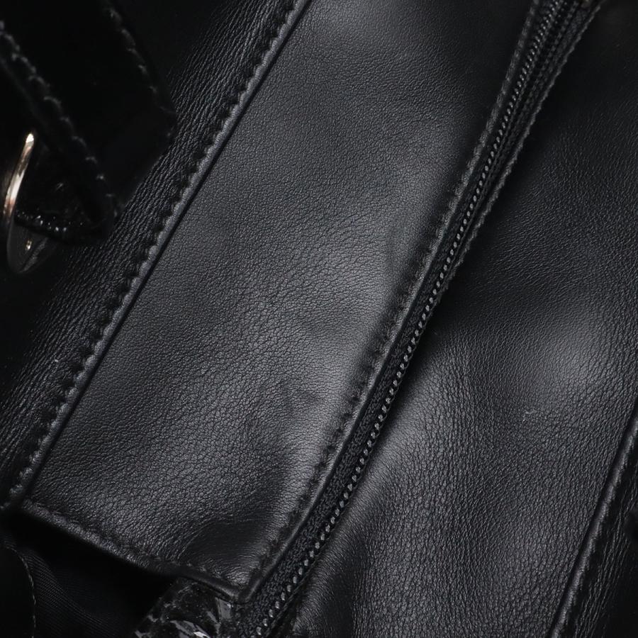 CHANEL シャネル パリビアリッツ トートPM トートバッグ ショルダーバッグ ハラコ エナメル レザー ブラック 黒 シルバー金具 A34208 | CHANEL | 04