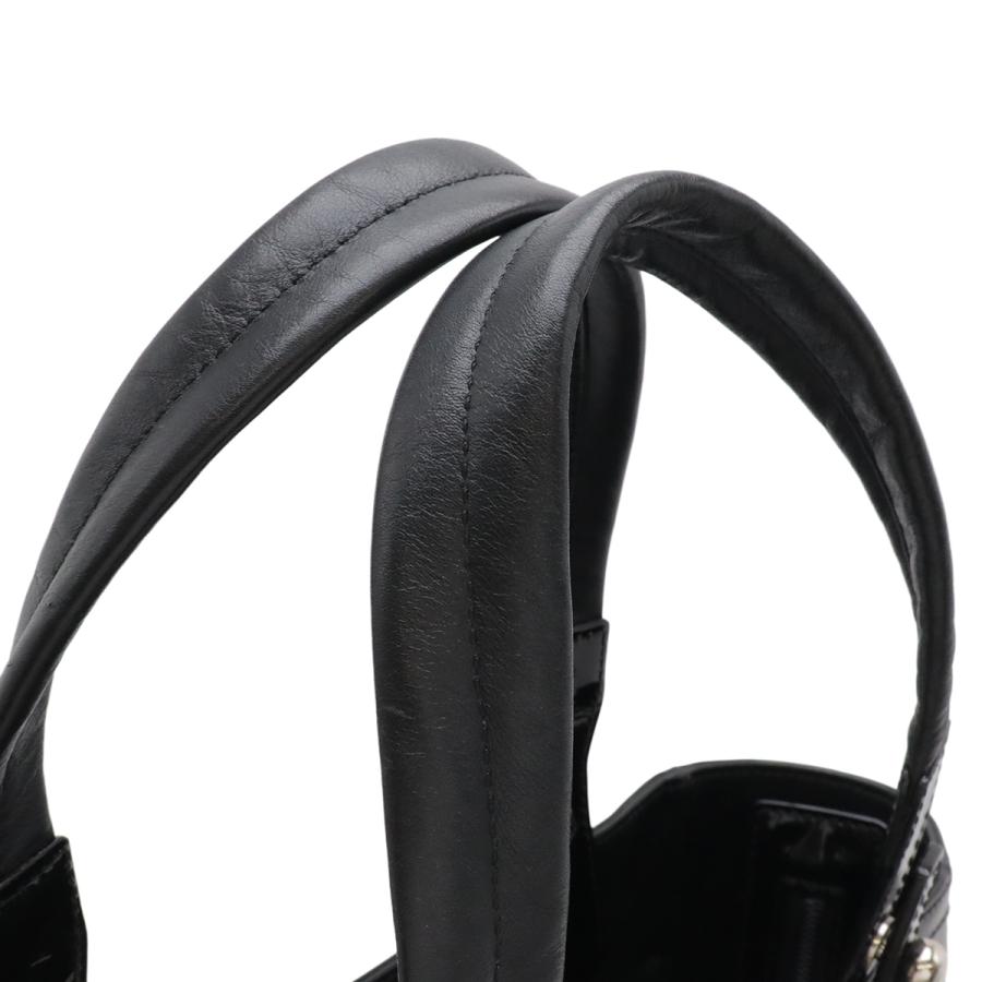 CHANEL シャネル パリビアリッツ トートPM トートバッグ ショルダーバッグ ハラコ エナメル レザー ブラック 黒 シルバー金具 A34208 | CHANEL | 05