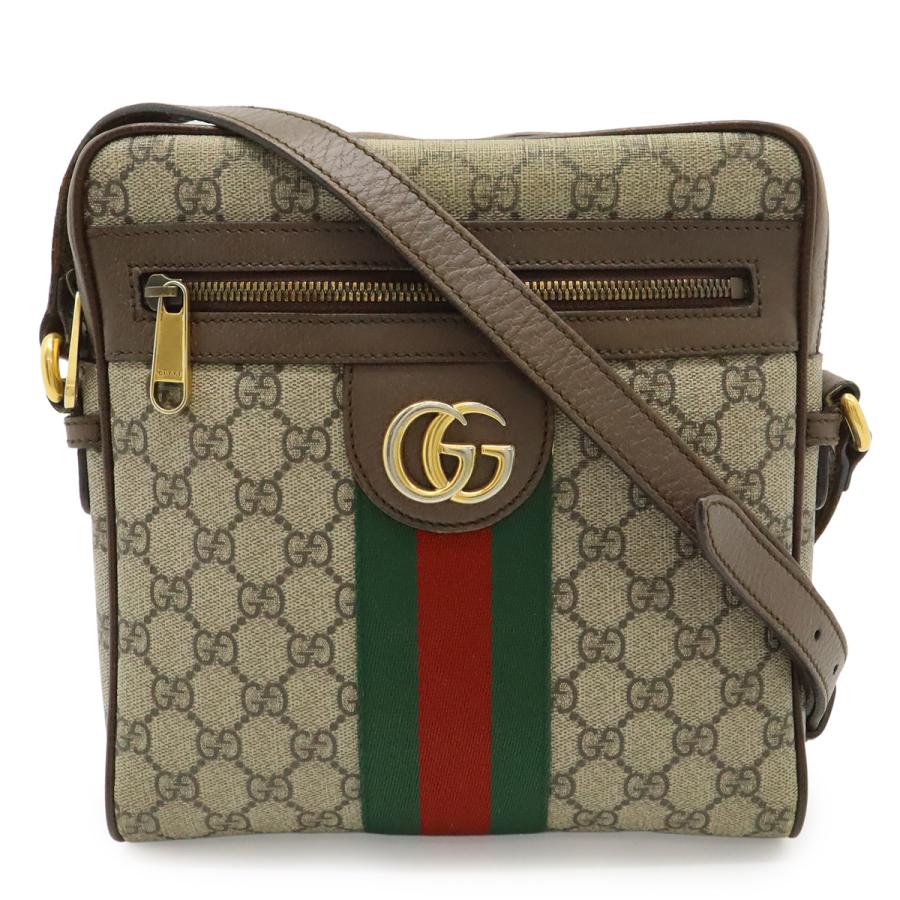GUCCI グッチ オフィディア スモール メッセンジャーバッグ GGスプリーム シェリーライン PVC レザー ベージュ モカブラウン 547926 | GUCCI