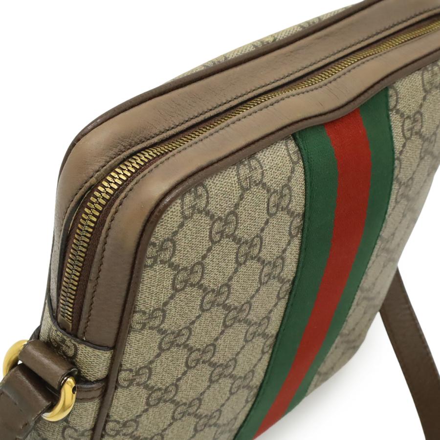 GUCCI グッチ オフィディア スモール メッセンジャーバッグ GGスプリーム シェリーライン PVC レザー ベージュ モカブラウン 547926 | GUCCI | 03