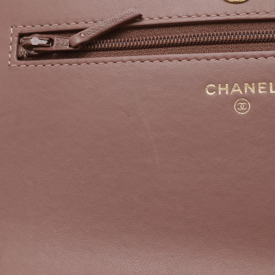 CHANEL シャネル ココマーク チェーンウォレット ショルダーバッグ ポシェット 斜め掛け ラビットファー レザー グレー オールドローズ | CHANEL | 08