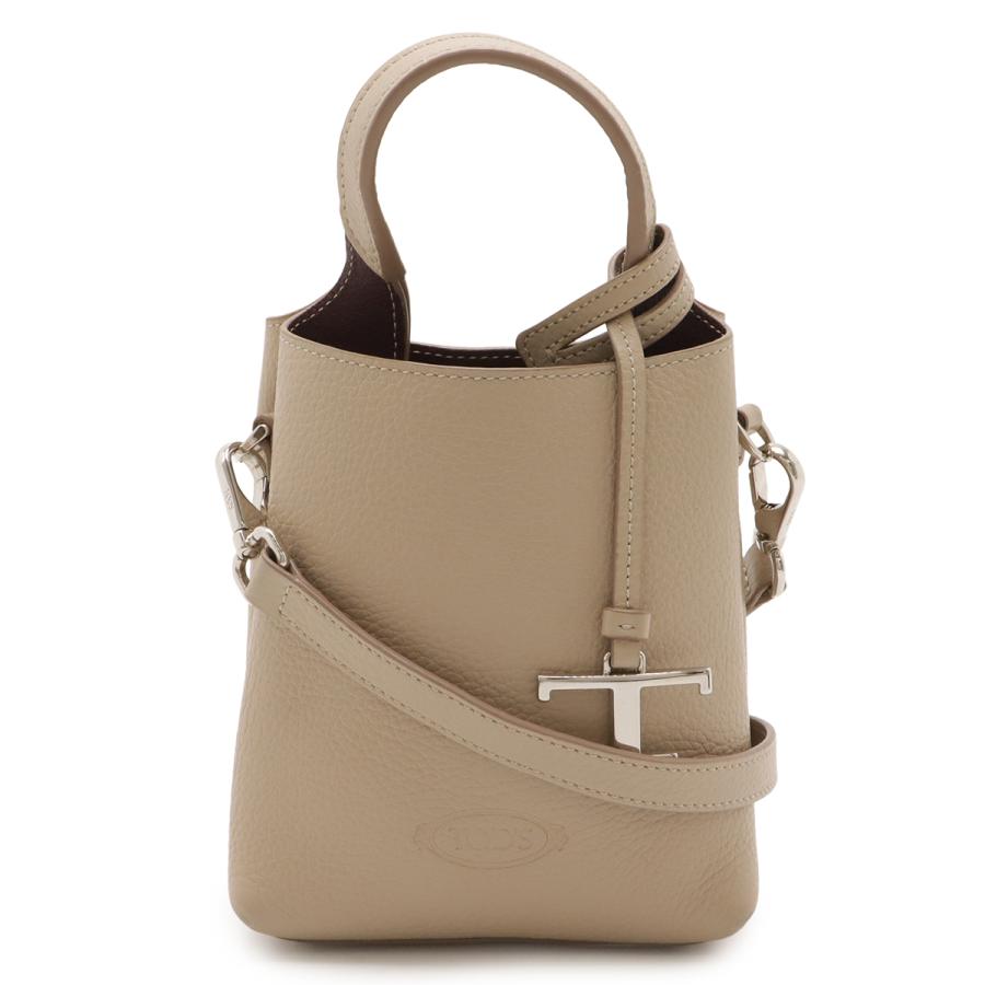 Tod'sトッズ　Tタイムレス　レザー　マイクロ　2wayショルダー TOD'S（トッズ） Tタイムレス マイクロ ハンドバッグ 2WAY ショルダー