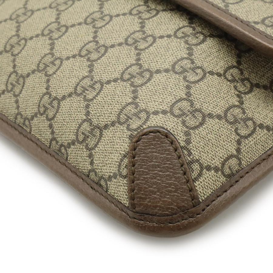 GUCCI グッチ GGスプリーム メタルキャットヘッド シェリーライン ボディバッグ ウエストバッグ PVC レザー カーキベージュ モカブラウン | GUCCI | 02