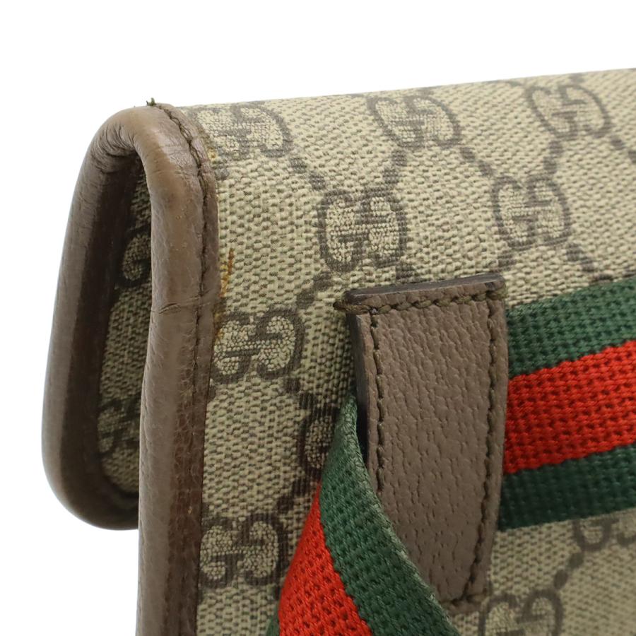 GUCCI グッチ GGスプリーム メタルキャットヘッド シェリーライン ボディバッグ ウエストバッグ PVC レザー カーキベージュ モカブラウン | GUCCI | 03