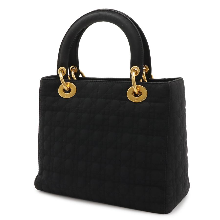 Christian Dior クリスチャン ディオール レディディオール カナージュ ハンドバッグ ミニバッグ ナイロン ブラック 黒 ゴールド金具 | Christian Dior | 01