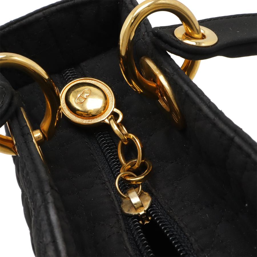 Christian Dior クリスチャン ディオール レディディオール カナージュ ハンドバッグ ミニバッグ ナイロン ブラック 黒 ゴールド金具 | Christian Dior | 03