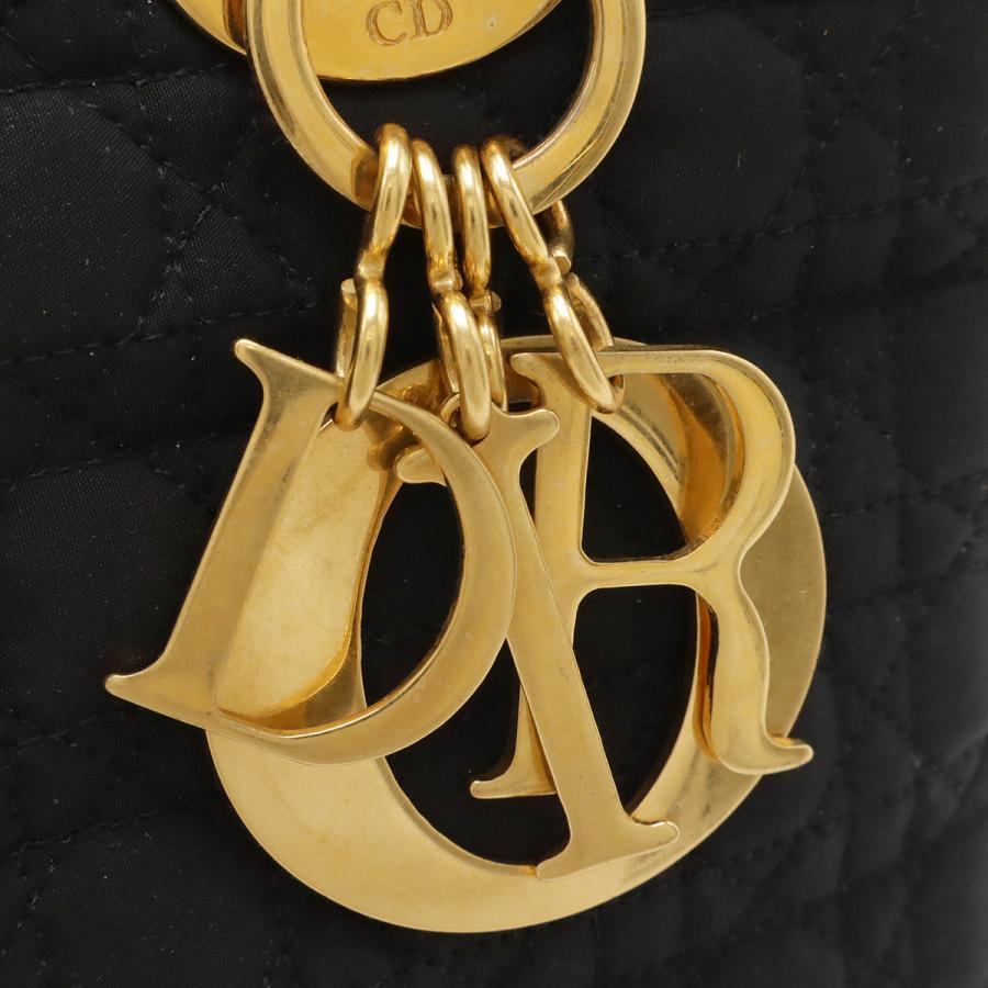 Christian Dior クリスチャン ディオール レディディオール カナージュ ハンドバッグ ミニバッグ ナイロン ブラック 黒 ゴールド金具 | Christian Dior | 04