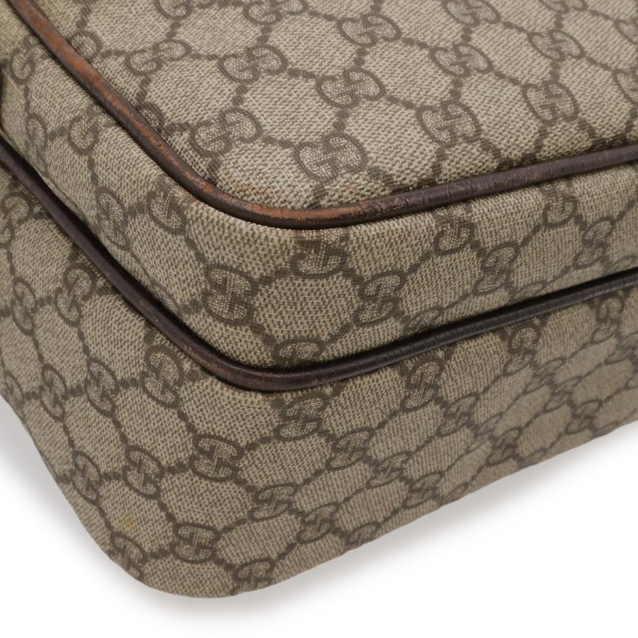 GUCCI グッチ GGスプリーム GGプラス ショルダーバッグ 斜め掛け PVC レザー カーキベージュ ダークブラウン 茶 114531 | GUCCI | 02