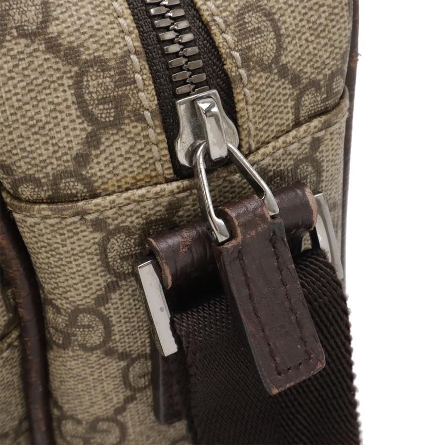 GUCCI グッチ GGスプリーム GGプラス ショルダーバッグ 斜め掛け PVC レザー カーキベージュ ダークブラウン 茶 114531 | GUCCI | 03