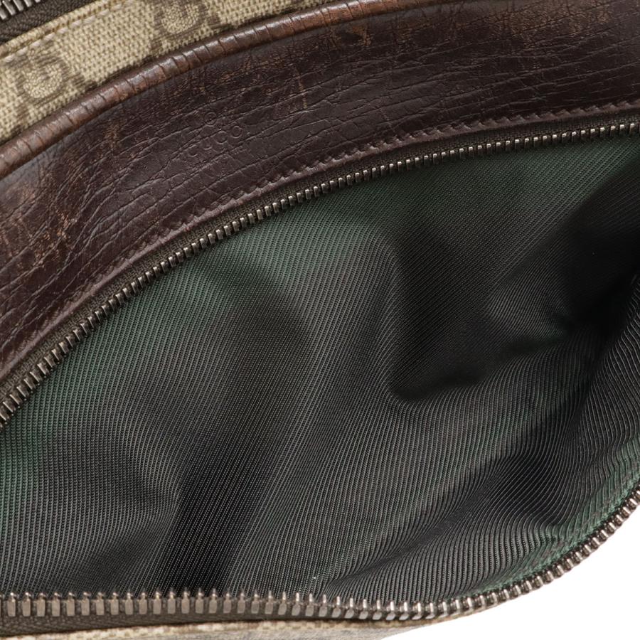 GUCCI グッチ GGスプリーム GGプラス ショルダーバッグ 斜め掛け PVC レザー カーキベージュ ダークブラウン 茶 114531 | GUCCI | 07