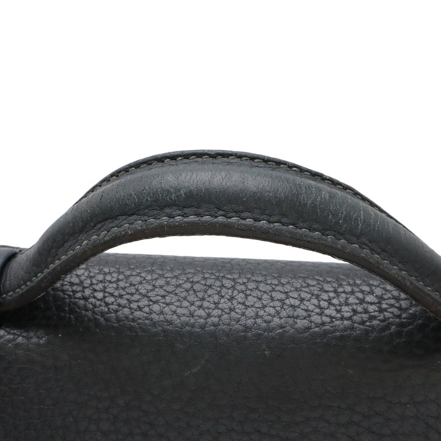HERMES エルメス サックアデペッシュ38 ビジネスバッグ ブリーフケース 書類カバン フィヨルド レザー ネイビーブラック系 シルバー金具 | HERMES | 03