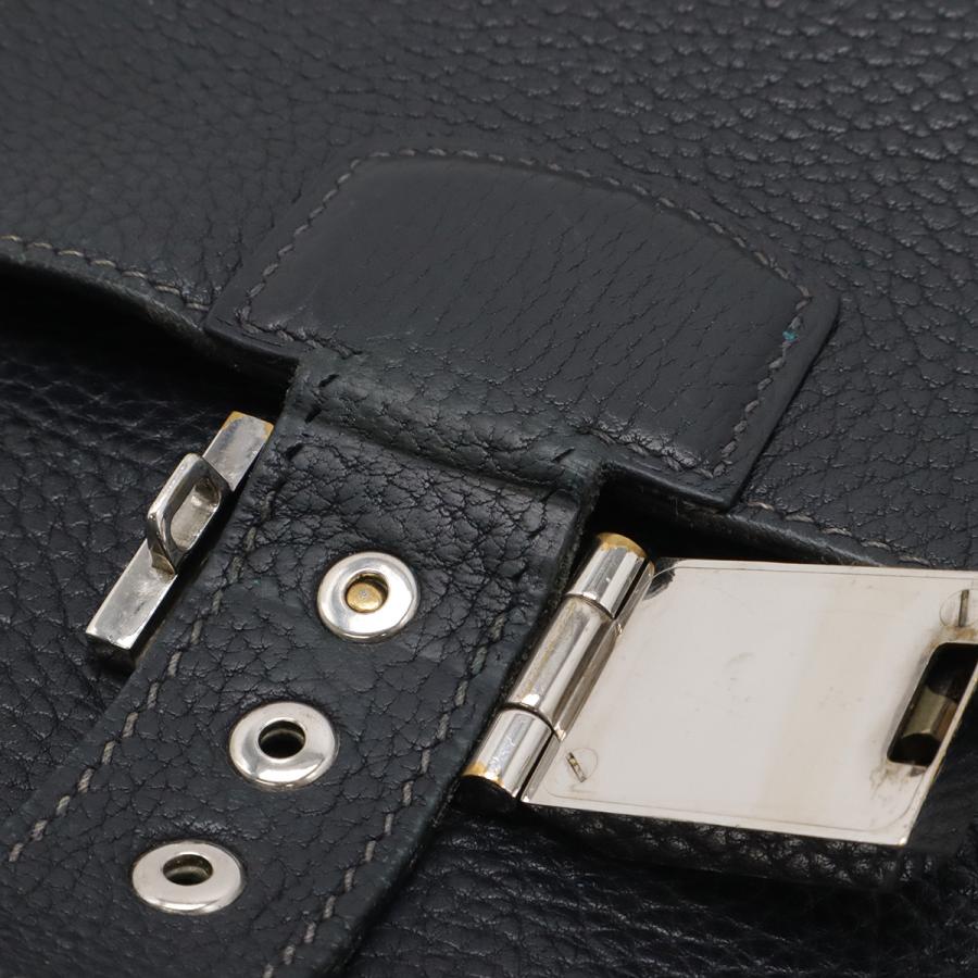 HERMES エルメス サックアデペッシュ38 ビジネスバッグ ブリーフケース 書類カバン フィヨルド レザー ネイビーブラック系 シルバー金具 | HERMES | 05