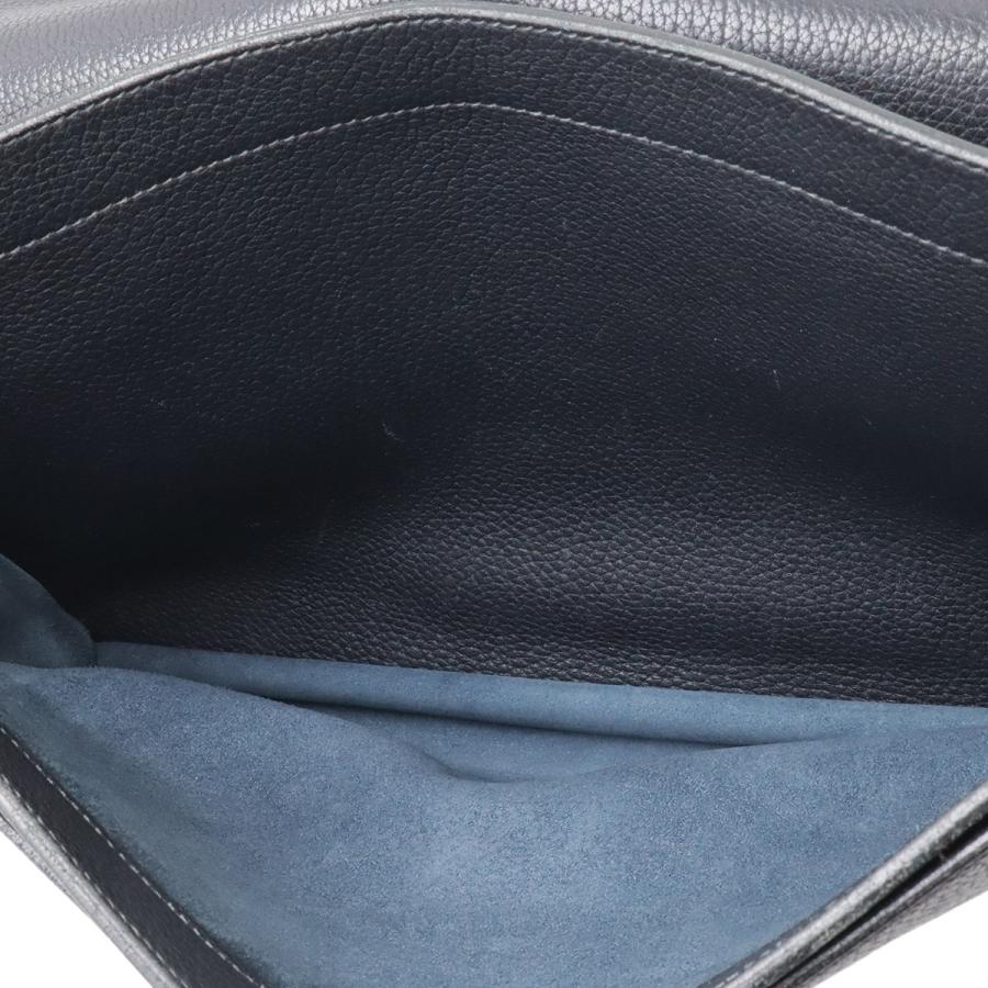HERMES エルメス サックアデペッシュ38 ビジネスバッグ ブリーフケース 書類カバン フィヨルド レザー ネイビーブラック系 シルバー金具 | HERMES | 07