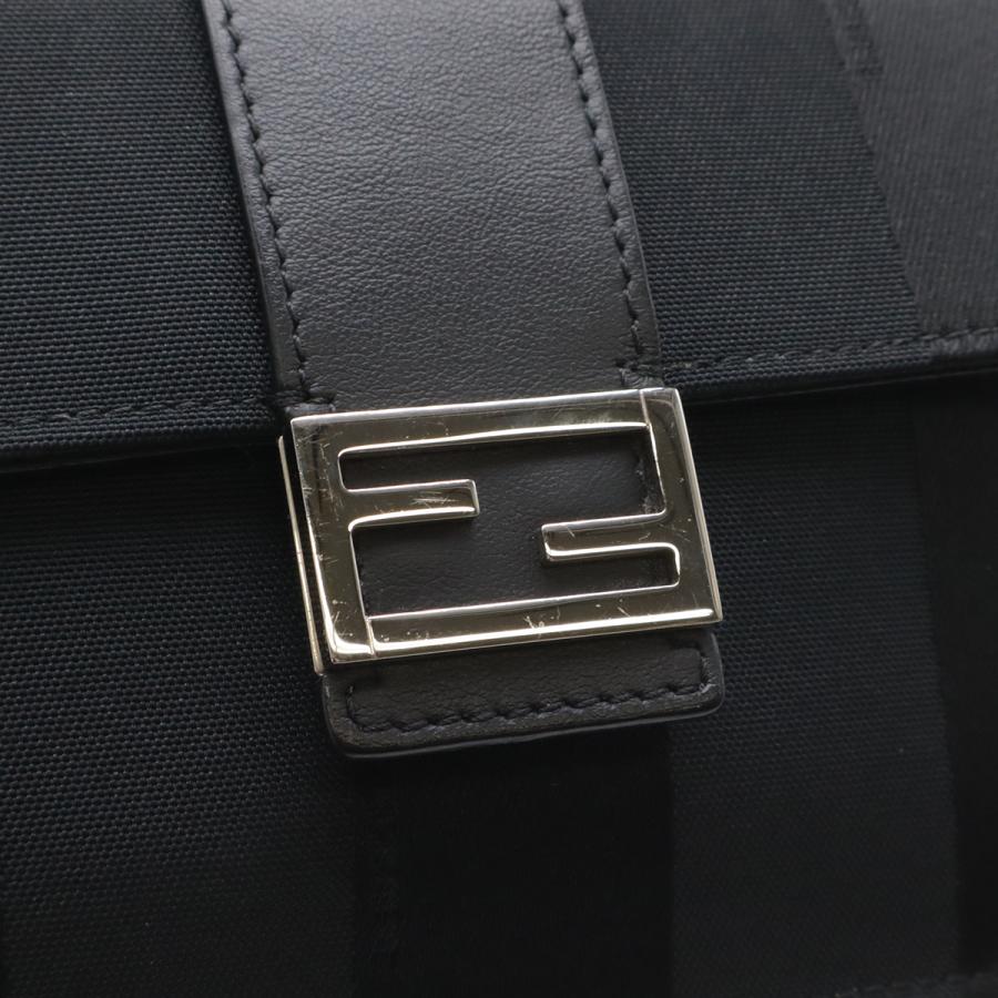 FENDI フェンディ ペカン バゲット スリム クラッチ ショルダーバッグ ボディバッグ ウエストポーチ 3WAY ナイロンキャンバス ブラック | FENDI | 03