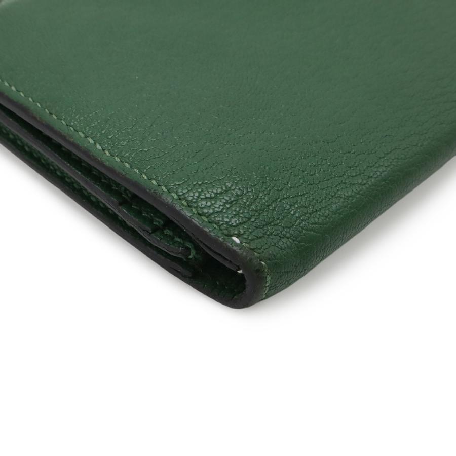 HERMES エルメス ベアンスフレ 2つ折長財布 二つ折り長財布 シェーブル レザー グリーン 緑 シルバー金具 □N刻印 | HERMES | 02