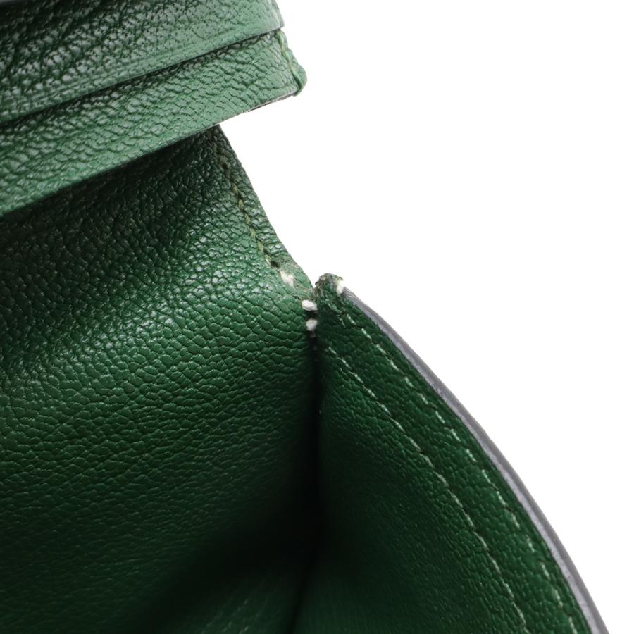 HERMES エルメス ベアンスフレ 2つ折長財布 二つ折り長財布 シェーブル レザー グリーン 緑 シルバー金具 □N刻印 | HERMES | 07