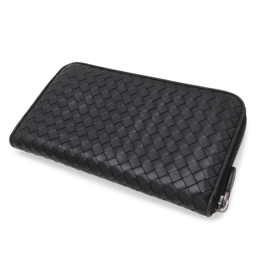 BOTTEGA VENETA ボッテガ ヴェネタ ボッテガベネタ イントレチャート ラウンドファスナー 長財布 レザー ブラック 黒 | BOTTEGA VENETA | 01