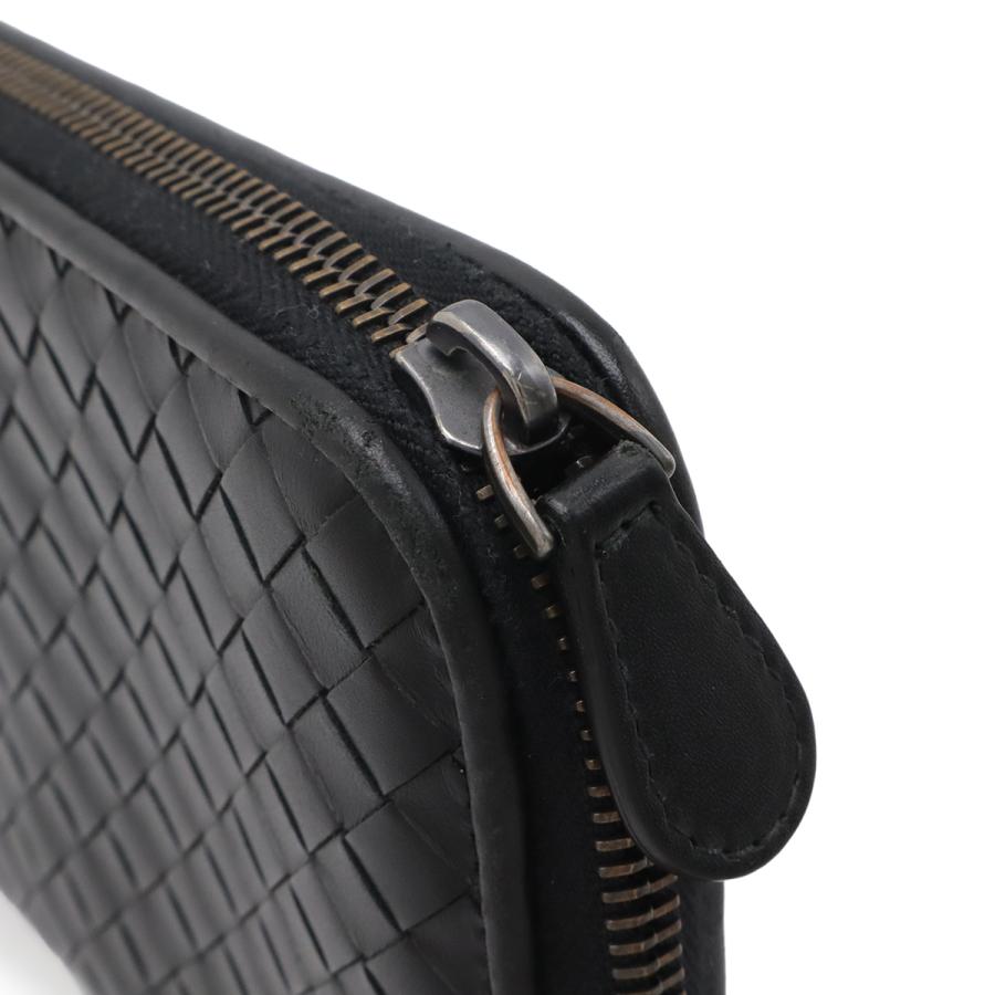 BOTTEGA VENETA ボッテガ ヴェネタ ボッテガベネタ イントレチャート ラウンドファスナー 長財布 レザー ブラック 黒 | BOTTEGA VENETA | 03