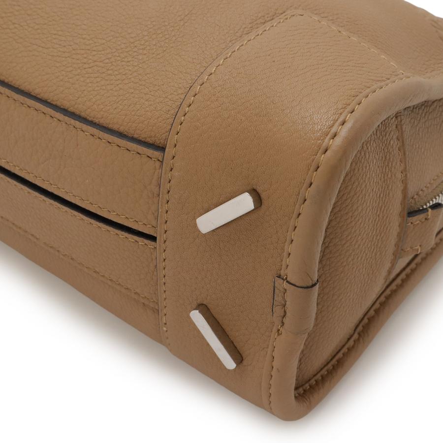 LOEWE ロエベ アマソナ23 アナグラム ハンドバッグ ミニボストンバッグ 2WAY ショルダーバッグ レザー ブラウンベージュ系 シルバー金具 | LOEWE | 02