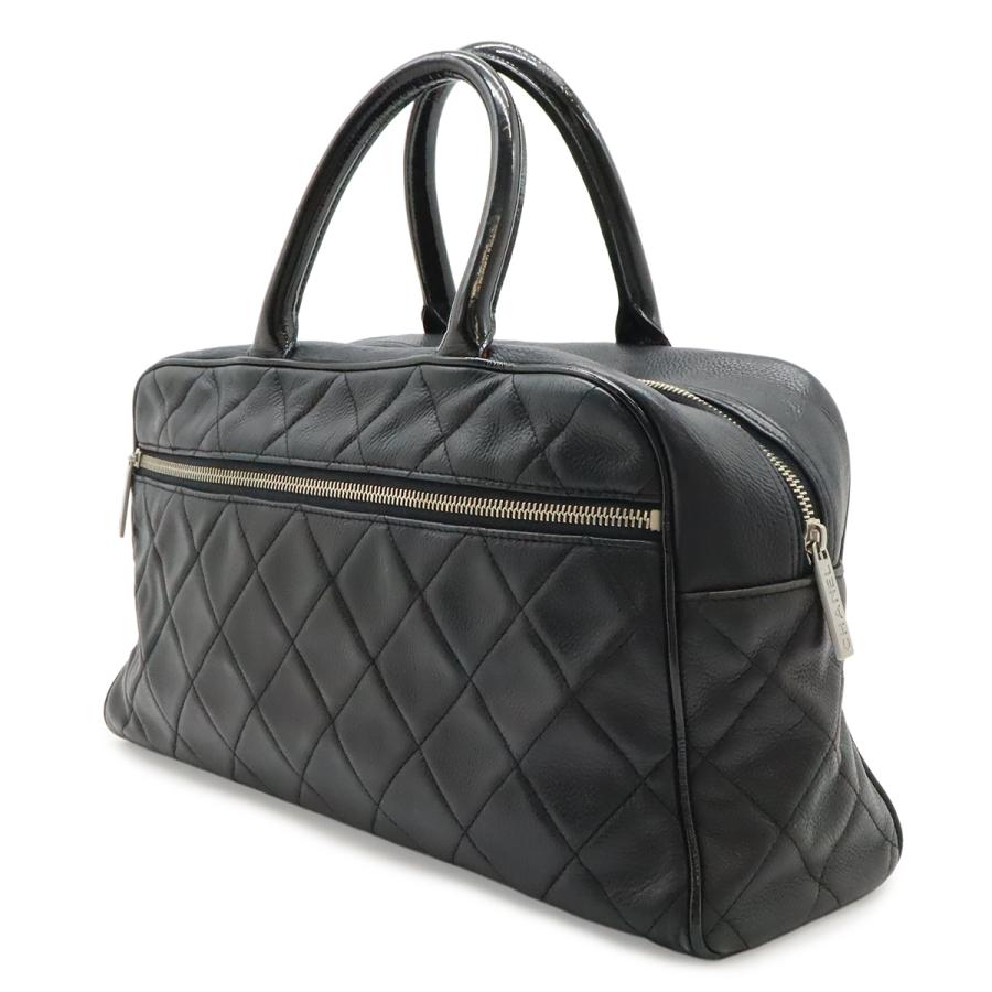 シャネルミニボストンバッグ CHANEL（シャネル） マトラッセ ロゴ ハンドバッグ ミニボストンバッグ