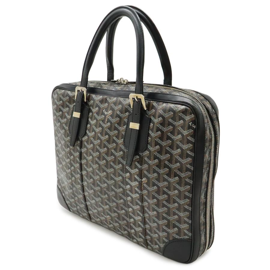 GOYARD ゴヤール アンバサードPM ビジネスバッグ ブリーフケース ハンドバッグ ヘリンボーン柄 PVC レザー ブラック 黒 ブラウン | GOYARD | 01