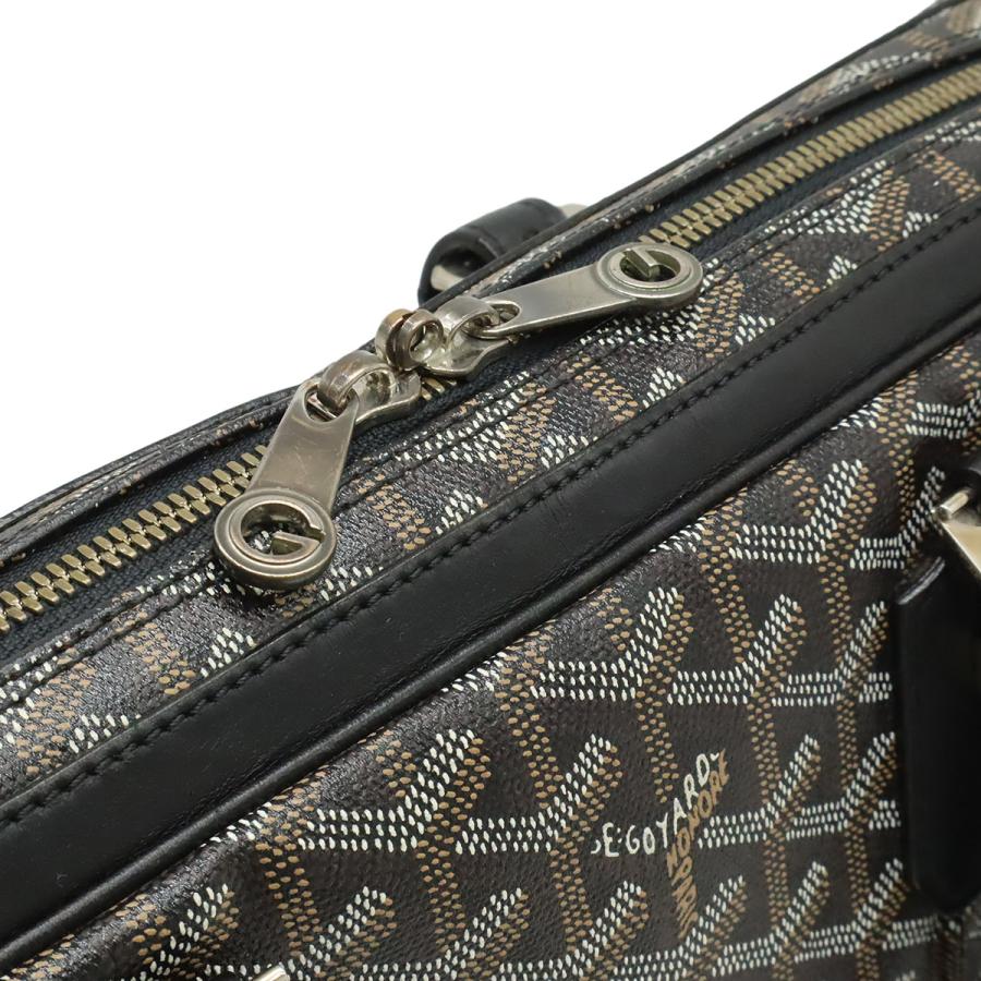 GOYARD ゴヤール アンバサードPM ビジネスバッグ ブリーフケース ハンドバッグ ヘリンボーン柄 PVC レザー ブラック 黒 ブラウン | GOYARD | 04