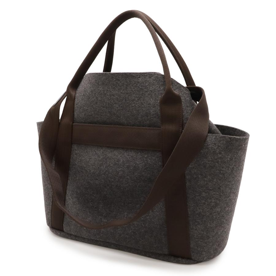 HERMES エルメス サック ド パンサージュ グルーム トートバッグ 2WAY ショルダーバッグ フェルト グレー ダークブラウン | HERMES | 01