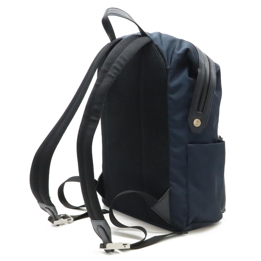 FENDI フェンディ ロゴ バックパック リュックサック デイパック ナイロン レザー ネイビー ピンク ブルー シルバー金具 7VZ035 | FENDI | 01