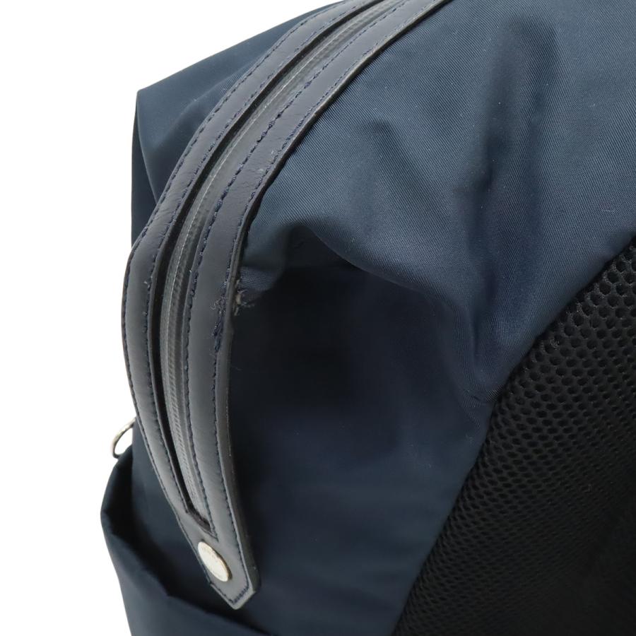 FENDI フェンディ ロゴ バックパック リュックサック デイパック ナイロン レザー ネイビー ピンク ブルー シルバー金具 7VZ035 | FENDI | 07