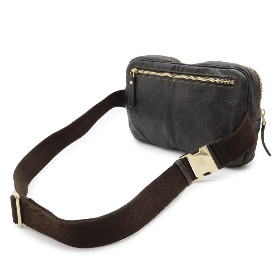 GUCCI グッチ グッチシマ ウエストバッグ ウエストポーチ ボディバッグ ヒップバッグ レザー ダークブラウン ゴールド金具 246417 | GUCCI | 01