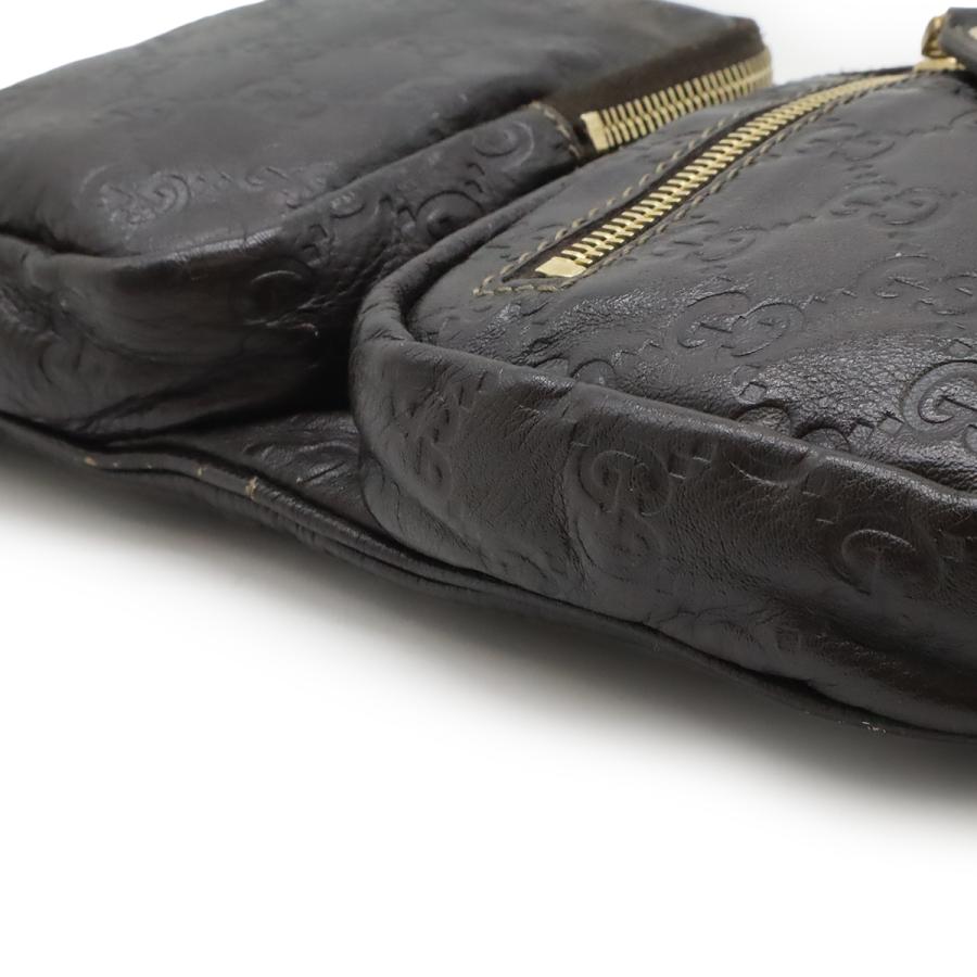 GUCCI グッチ グッチシマ ウエストバッグ ウエストポーチ ボディバッグ ヒップバッグ レザー ダークブラウン ゴールド金具 246417 | GUCCI | 02