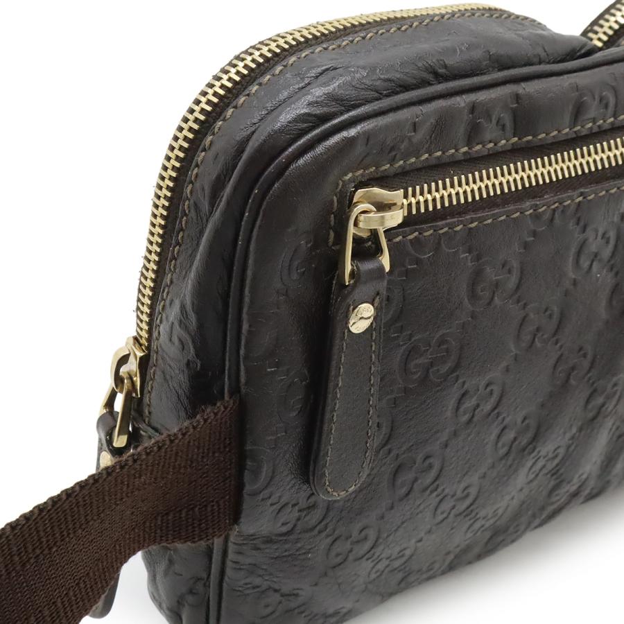 GUCCI グッチ グッチシマ ウエストバッグ ウエストポーチ ボディバッグ ヒップバッグ レザー ダークブラウン ゴールド金具 246417 | GUCCI | 03