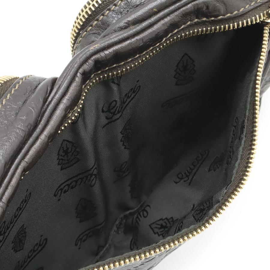 GUCCI グッチ グッチシマ ウエストバッグ ウエストポーチ ボディバッグ ヒップバッグ レザー ダークブラウン ゴールド金具 246417 | GUCCI | 06