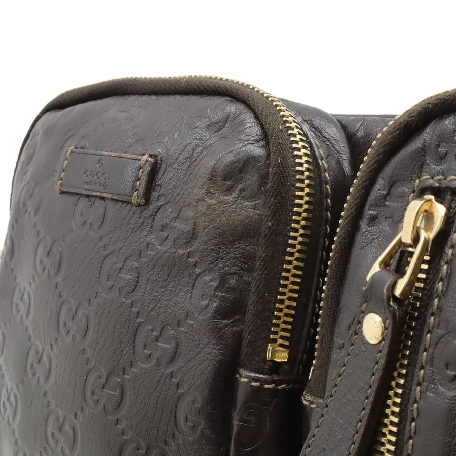 GUCCI グッチ グッチシマ ウエストバッグ ウエストポーチ ボディバッグ ヒップバッグ レザー ダークブラウン ゴールド金具 246417 | GUCCI | 08