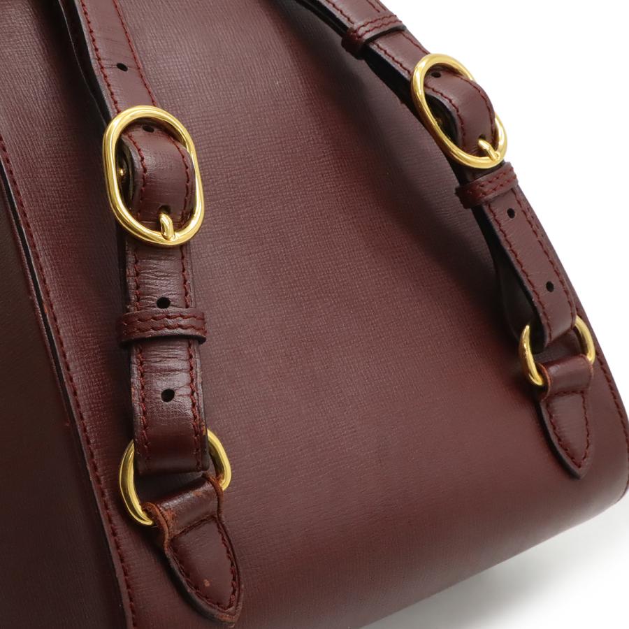 Cartier カルティエ マスト バックパック リュックサック レザー ボルドー ゴールド金具 L1000215 | Cartier | 04