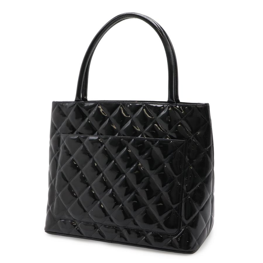 CHANEL シャネル マトラッセ ココマーク 復刻トート トートバッグ ショルダーバッグ エナメル レザー ブラック 黒 ゴールド金具 A01804 | CHANEL | 01