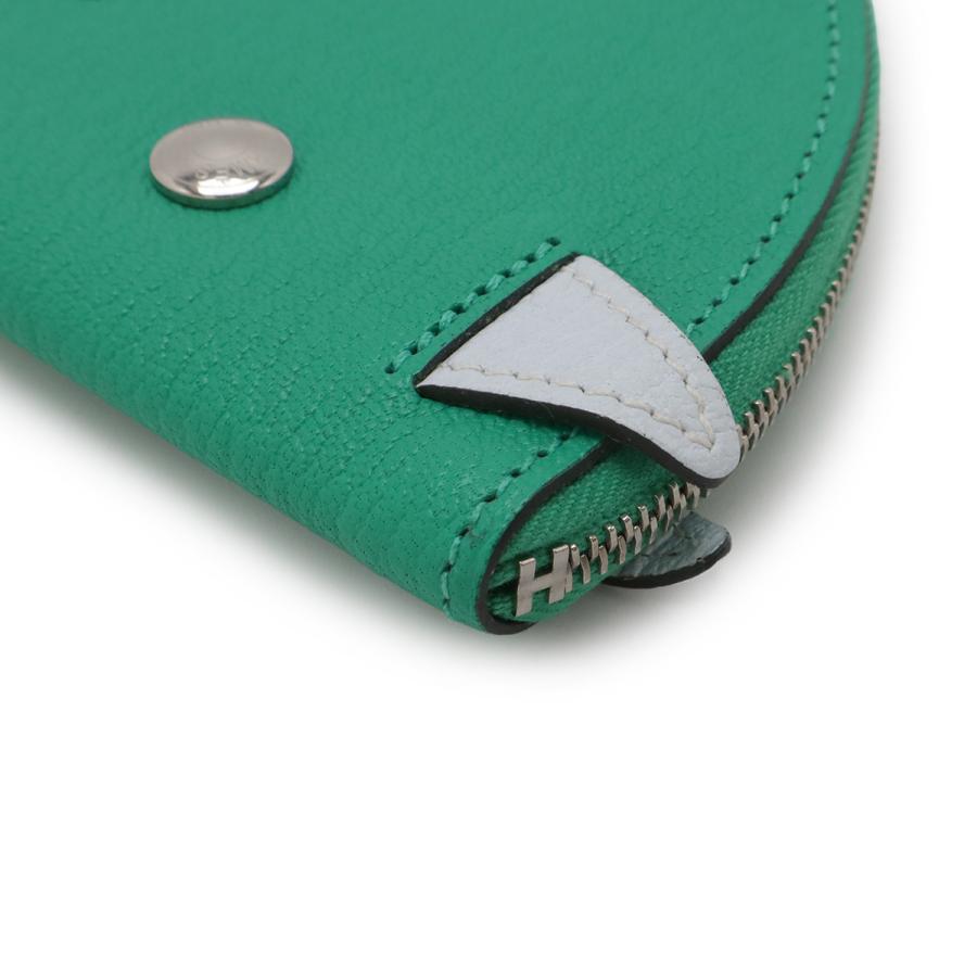 HERMES エルメス パドック コインケース 小銭入れ コインパース ポーチ シェーブル レザー ミント グリーン ブルーブリュム ペールブルー | HERMES | 02