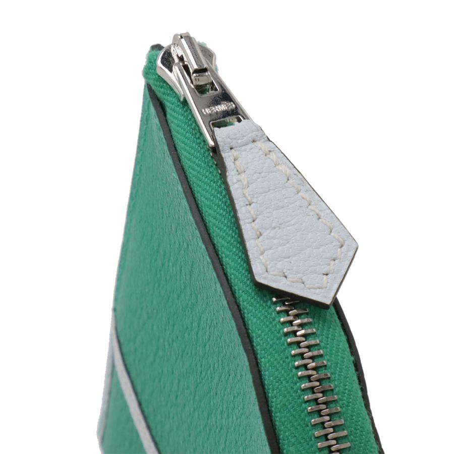 HERMES エルメス パドック コインケース 小銭入れ コインパース ポーチ シェーブル レザー ミント グリーン ブルーブリュム ペールブルー | HERMES | 03