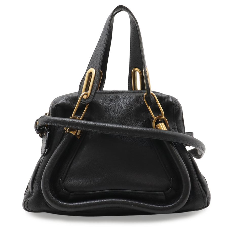 Chloe クロエ パラティ 2WAYバッグ ハンドバッグ トートバッグ ショルダーバッグ ショルダートート レザー ブラック 黒 ゴールド金具 | Chloe