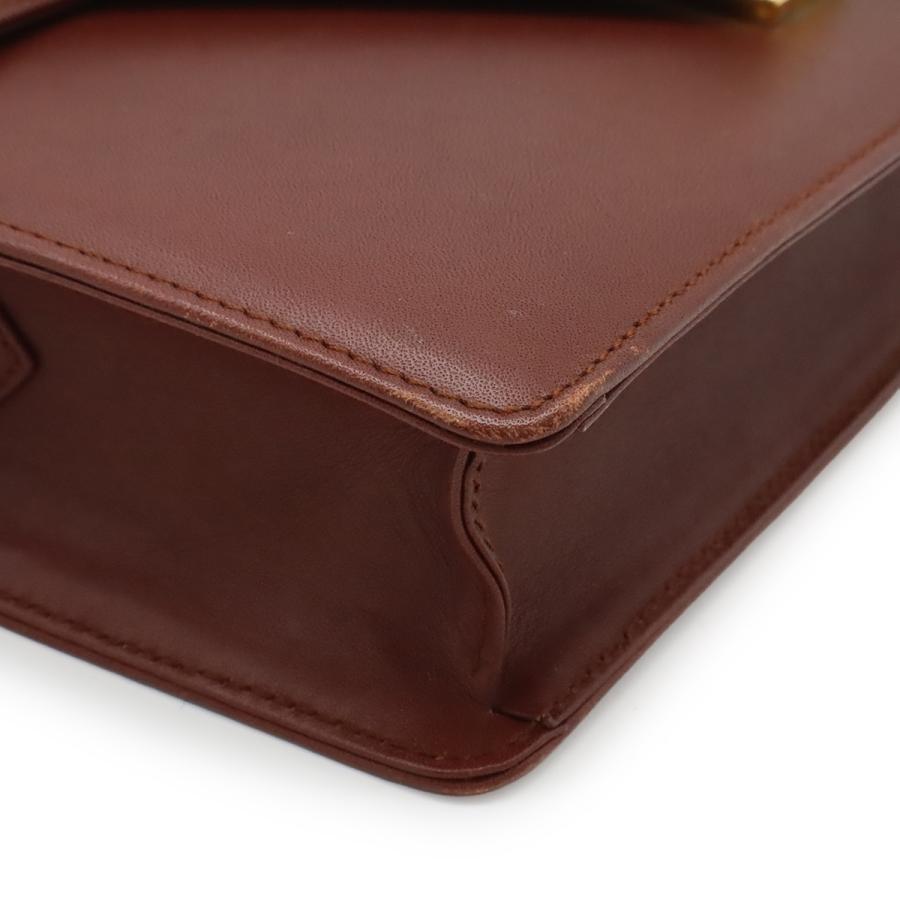 Cartier カルティエ マストライン ショルダーバッグ ポシェット 斜め掛け レザー ボルドー 赤 ゴールド金具 | Cartier | 02
