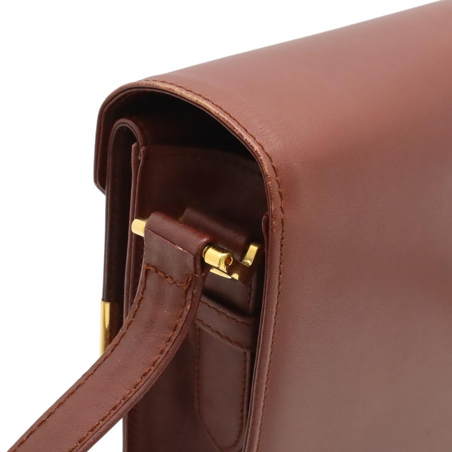 Cartier カルティエ マストライン ショルダーバッグ ポシェット 斜め掛け レザー ボルドー 赤 ゴールド金具 | Cartier | 03