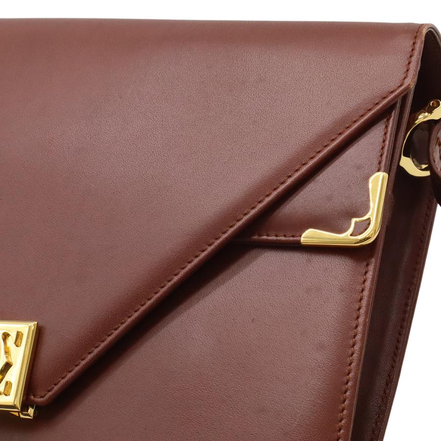 Cartier カルティエ マストライン ショルダーバッグ ポシェット 斜め掛け レザー ボルドー 赤 ゴールド金具 | Cartier | 07