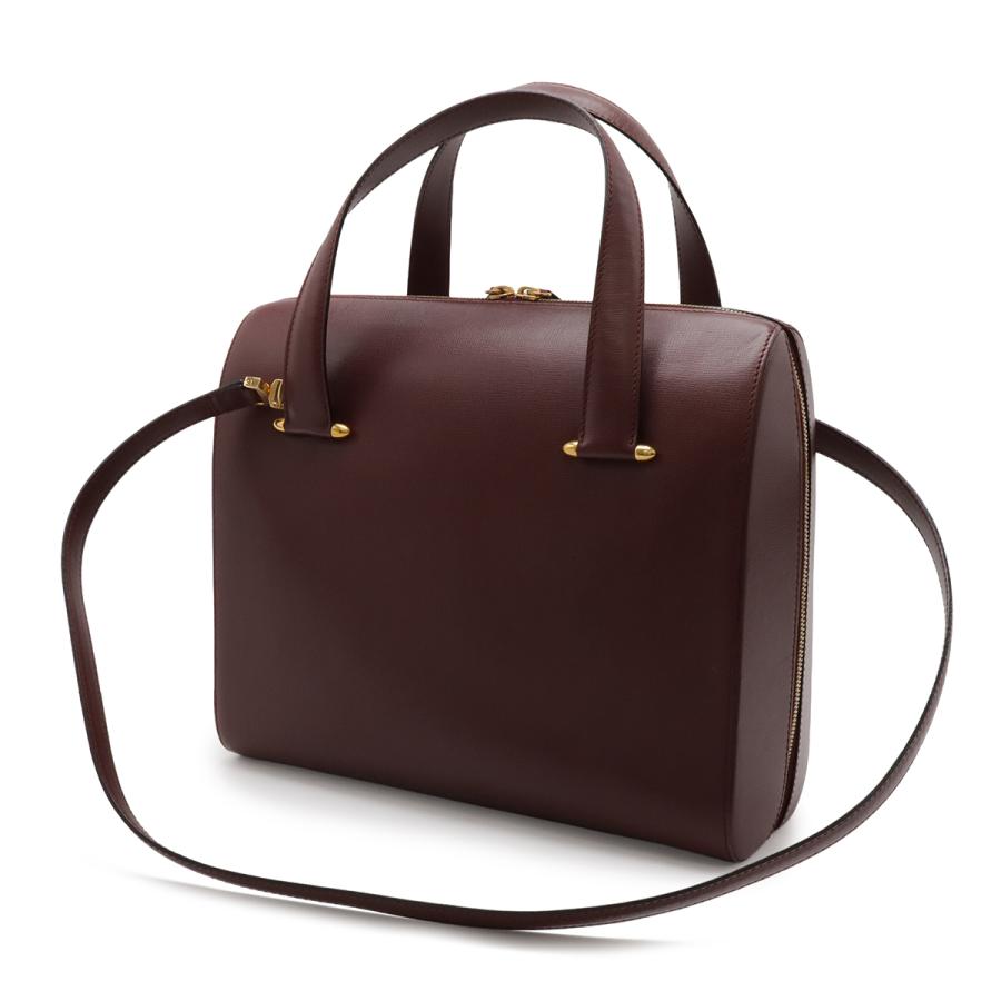 Cartier カルティエ マストライン トートバッグ ハンドバッグ 2WAY ショルダーバッグ レザー ボルドー ゴールド金具 | Cartier | 01