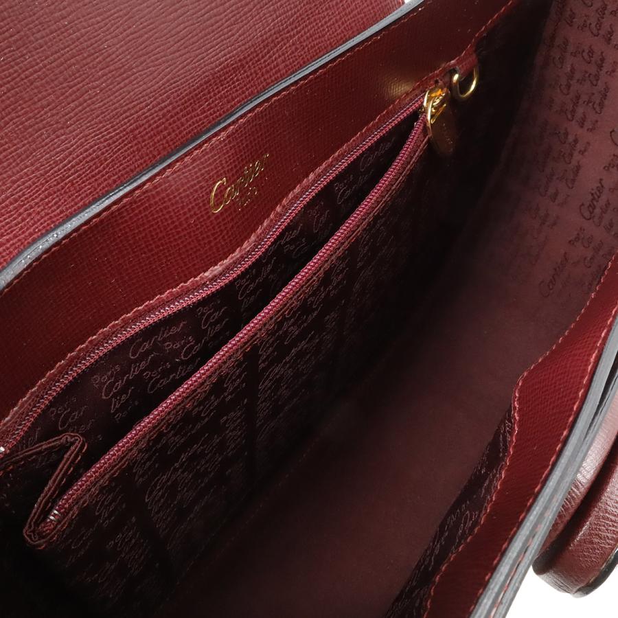 Cartier カルティエ マスト ショルダーバッグ セミショルダー ワンショルダー カーフレザー ボルドー ゴールド金具 L1000250 | Cartier | 04