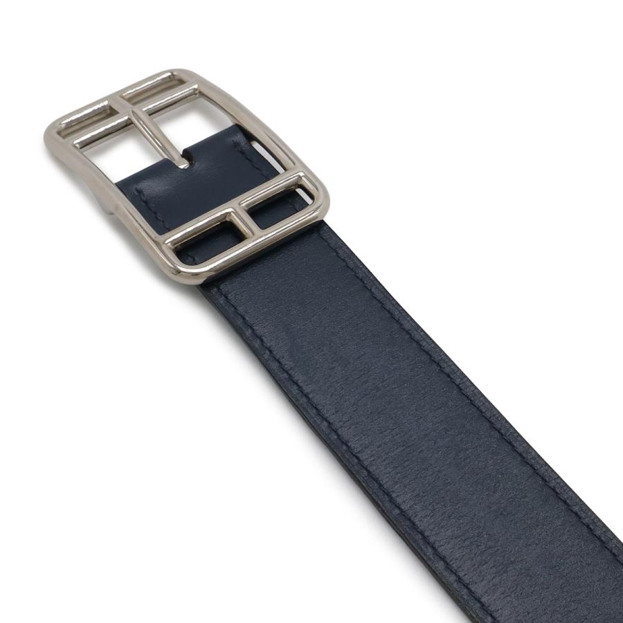 HERMES エルメス ケープコッド32 ベルト リバーシブル レザー ブルーマリン マラカイト ボックスカーフ トゴ レザー シルバー金具 #85 | HERMES | 02